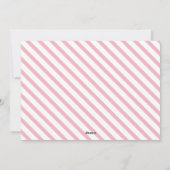 ベビー初めてのクリスマスのピンクの写真（雪片） シーズンカード (裏面)