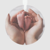 ベビー初めてのクリスマスアクリルオーナメントサークル オーナメント (裏面)