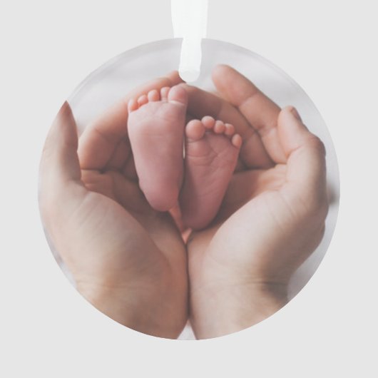 ベビー初めてのクリスマスアクリルオーナメントサークル オーナメント (裏面)