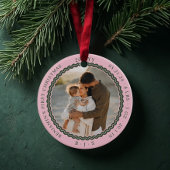 ベビー初めてのクリスマスウェーモダンブミニマル2写真 セラミックオーナメント