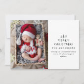 ベビー初めてのクリスマスエレガントの描ツリー写真 シーズンカード (正面)