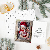 ベビー初めてのクリスマスエレガントの描ツリー写真 シーズンカード