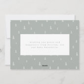 ベビー初めてのクリスマスエレガント灰色の木の写真 シーズンカード (裏面)