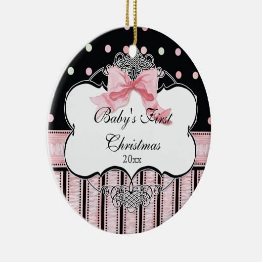 ベビー初めてのクリスマスオーナメントフランスの – ボースワール セラミックオーナメント (右)