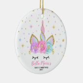 ベビー初めてのクリスマスオーナメントユニコーンオーナメント セラミックオーナメント (右)