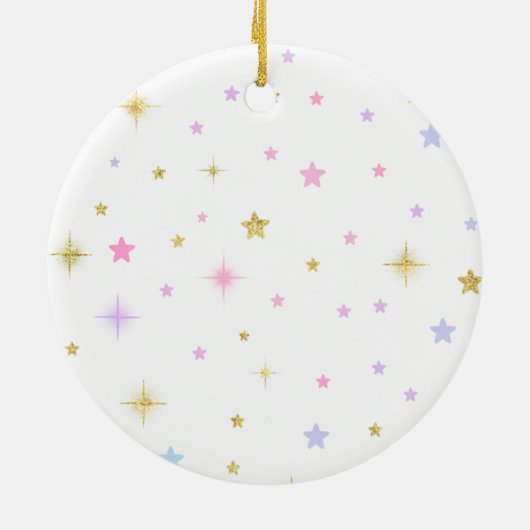 ベビー初めてのクリスマスオーナメントユニコーンオーナメント セラミックオーナメント (裏面)