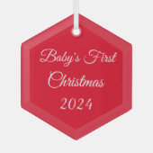 ベビー初めてのクリスマスオーナメント ガラスオーナメント (正面)