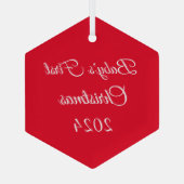 ベビー初めてのクリスマスオーナメント ガラスオーナメント (裏面)