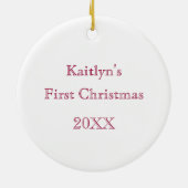 ベビー初めてのクリスマスオーナメント セラミックオーナメント (裏面)