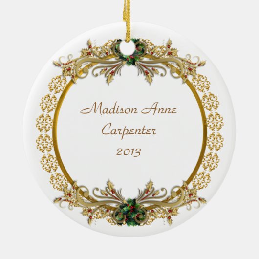 ベビー初めてのクリスマスオーナメント セラミックオーナメント (裏面)