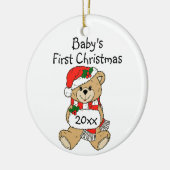 ベビー初めてのクリスマスオーナメント。 セラミックオーナメント (左)