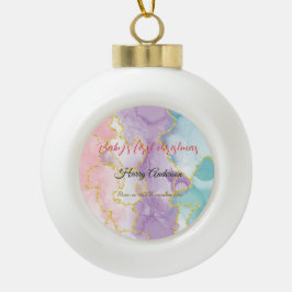 ベビー初めてのクリスマスオーナメント セラミックボールオーナメント