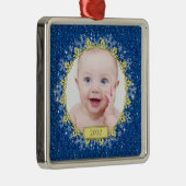 ベビー初めてのクリスマスオーナメント | ブルースノーフレーク メタルオーナメント (右)