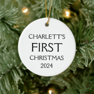 ベビー初めてのクリスマスオーナメント、ベビー1stクリスマ セラミックオーナメント