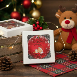 ベビー初めてのクリスマスカスタマイズベビー名 セラミックオーナメント