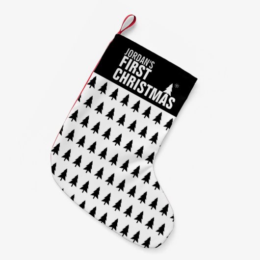 ベビー初めてのクリスマスカスタムクリスマスストッキング スモールクリスマスストッキング (正面 (吊り時))