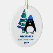 ベビー初めてのクリスマスカスタムクリスマス セラミックオーナメント (右)