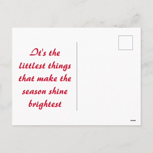 ベビー初めてのクリスマスカスタムメッセージ シーズンポストカード (裏面)