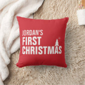 ベビー初めてのクリスマスカスタム装飾用クッション クッション (ブランケット)