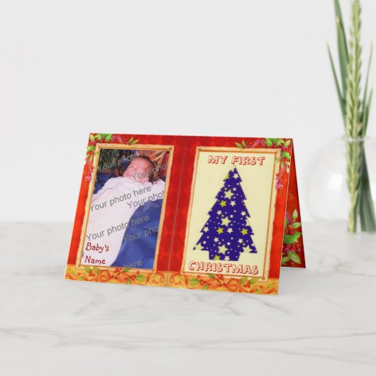 ベビー初めてのクリスマスカード シーズンカード (正面)