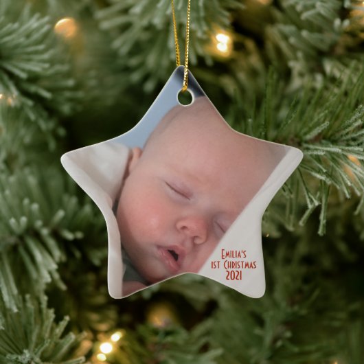 ベビー初めてのクリスマスガラススターオーナメント セラミックオーナメント (ツリー)