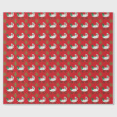 ベビー初めてのクリスマスキャリッジベビー乳母車 ラッピングペーパー (フラット)