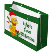 ベビー初めてのクリスマスキリンユニセックス抱き枕 ラージペーパーバッグ (正面アングル)