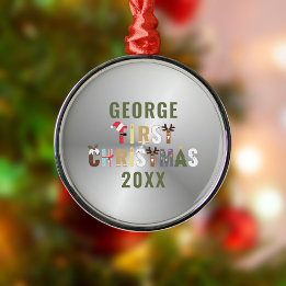 ベビー初めてのクリスマスキープサケメタルオーナメント メタルオーナメント