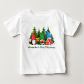 ベビー初めてのクリスマスクリスマス格言ツリー ベビーTシャツ (正面)