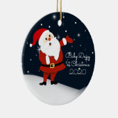 ベビー初めてのクリスマスサンタ祖父母 セラミックオーナメント (右)