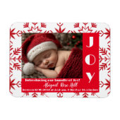 ベビー初めてのクリスマスサンタ誕生のお知らせ マグネット (横)