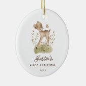 ベビー初めてのクリスマスシカ セラミックオーナメント (右)
