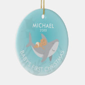 ベビー初めてのクリスマスシャークセラミックオーナメント セラミックオーナメント (右)