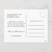 ベビー初めてのクリスマスシンプル1写真 シーズンポストカード (裏面)