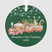 ベビー初めてのクリスマスジンジャーブレッド電車灯 オーナメント (裏面)