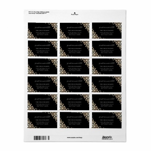 ベビー初めてのクリスマススエレガントノーフレークスアドレス ラベル (フルシート)