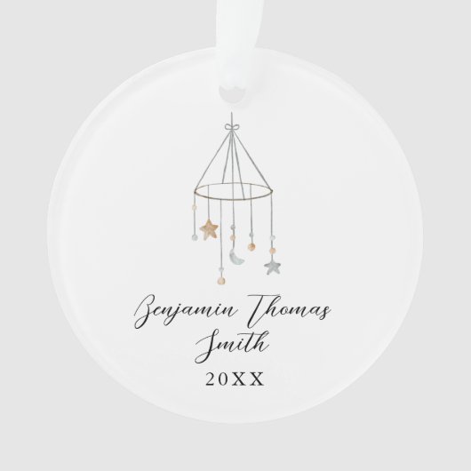 ベビー初めてのクリスマススターモバイルアクリルオーナメント オーナメント (正面)
