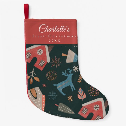 ベビー初めてのクリスマスストッキング! スモールクリスマスストッキング (正面)