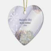 ベビー初めてのクリスマススノーフレークフローラオーナメント セラミックオーナメント (左)