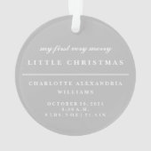 ベビー初めてのクリスマススノーフレースタイリッシュクスの写真 オーナメント (裏面)