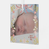 ベビー初めてのクリスマスズガラススクエアオーナメント ガラスオーナメント (正面左)