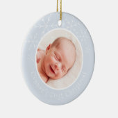 ベビー初めてのクリスマスセラミックオーナメント雪片 セラミックオーナメント (右)