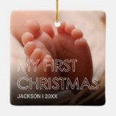 ベビー初めてのクリスマスセラミックオーナメント セラミックオーナメント (裏面)