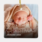ベビー初めてのクリスマスセラミックオーナメント セラミックオーナメント (正面)