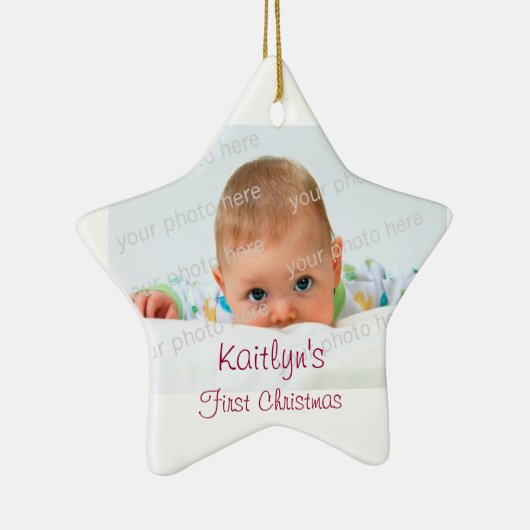 ベビー初めてのクリスマスセラミックオーナメント セラミックオーナメント (右)