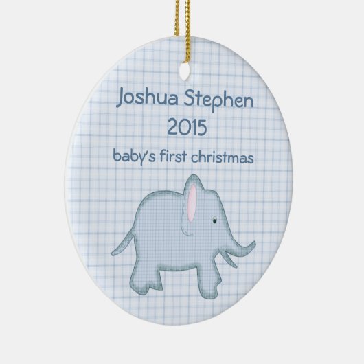 ベビー初めてのクリスマスゾウオーナメント セラミックオーナメント (右)