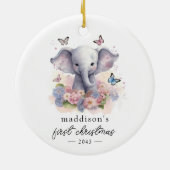 ベビー初めてのクリスマスゾウ書道 セラミックオーナメント (裏面)