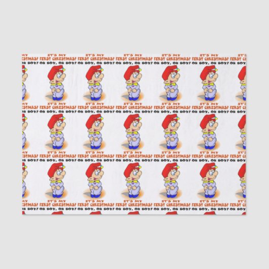 ベビー初めてのクリスマスティッシュペーパー 薄葉紙 (正面)