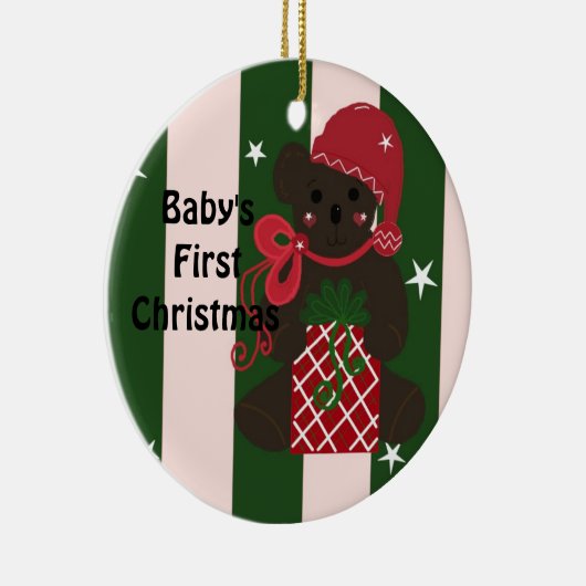 ベビー初めてのクリスマステディベア セラミックオーナメント (右)