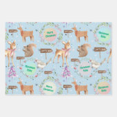 ベビー初めてのクリスマストナカイ追加ベビー名 ラッピングペーパーシート (正面3)